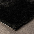 Luxe Weavers Fluffy Shag Black 8x10 Area Rug Plush Bedroom Carpet