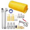 20pcs Air Compressor Accessory Kit 25Ft Recoil Hose Gun Nozzles Set 1/4" NPT