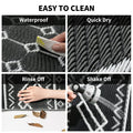 SIXHOME Outdoor Rug 5'x8' Waterproof Patio Rug Reversible Indoor Outdoor Rug Lightweight Plastic Straw Rug for RV Camping Deck Balcony Boho Porch Decor Grey and White