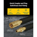 DEWENWILS 50FT Air Hose 300 PSI, Pressure Pneumatic Hose 3/8 Inch, Heavy Duty Air Compressor Hose with 1/4" Industrial Quick Coupler Fittings