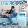 Rollicool 10,000 BTU Portable Air Conditioner Alexa & Wi-Fi Enabled Quiet Portable AC & Dehumidifier Covers Rooms up to 450 Sq ft