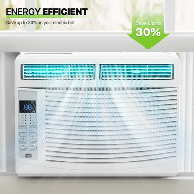 Magshion 6,000 BTU Smart Window Air Conditioner with WiFi, Energy Saving AC Unit with Remote & App Control & Timer Function, Quiet Operation, Cools 151-250 Sq.Ft., White