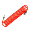 Recoil Air Hose Air Compressor Hose with Swivel Ends and Bend Restrictor Fittings (Red)