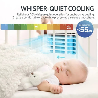 Rollicool 10,000 BTU Portable Air Conditioner Alexa & Wi-Fi Enabled Quiet Portable AC & Dehumidifier Covers Rooms up to 450 Sq ft