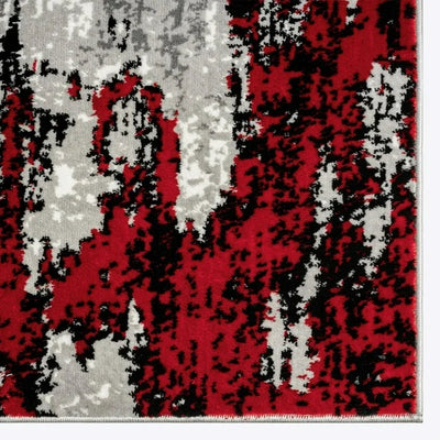 Luxe Weavers Modern Abstract Red 2x3 Area Rug, Stain Resistant Carpet