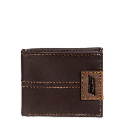 Genuine Dickies Men's Leather Extra Capacity Slimfold Wallet