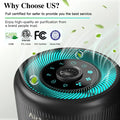 Airtok Air Purifier for Home Large Rooms,534 Sq.ft, Air Cleaner for Smoke, Mold, Pet Hair, Dust, Pollen, Allergies, and Asthma, HEPA Air Purifier for Dorm Room, Bedroom, Office with Aromatherapy
