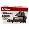 Hyper Tough 3 Gallon Oil-free Portable Air Compressor with Hose & Inflation Accessory Kit, 100 PSI