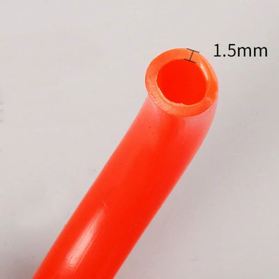 Recoil Air Hose Air Compressor Hose with Swivel Ends and Bend Restrictor Fittings (Red)