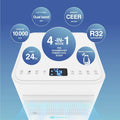 Rollicool 10,000 BTU Portable Air Conditioner Alexa & Wi-Fi Enabled Quiet Portable AC & Dehumidifier Covers Rooms up to 450 Sq ft