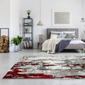 Luxe Weavers Modern Abstract Red 2x3 Area Rug, Stain Resistant Carpet