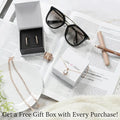 Cate & Chloe Zara 18k Yellow Gold Plated Necklace with Solitaire Round Cut Crystal, Necklace for Women