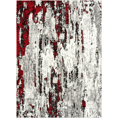 Luxe Weavers Modern Abstract Red 2x3 Area Rug, Stain Resistant Carpet
