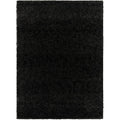 Luxe Weavers Fluffy Shag Black 8x10 Area Rug Plush Bedroom Carpet